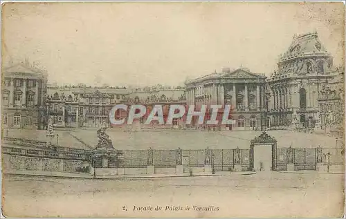 Cartes postales Facade du Palais de Versailles