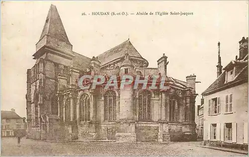 Ansichtskarte AK Houdan SO Abside de l'Eglise Saint Jacques