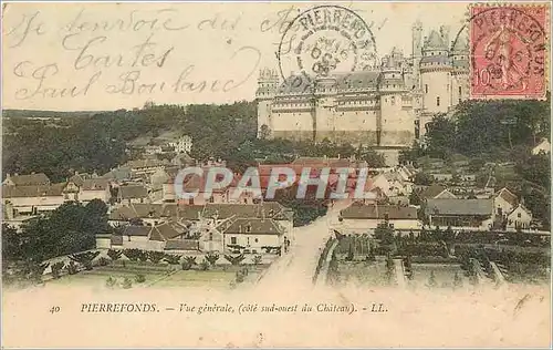 Cartes postales Pierrefonds Vue generale cote sud ouest du Chateau