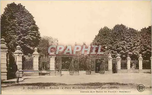 Cartes postales Bordeaux Entree du Parc Bordelais