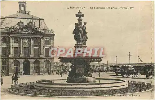 Ansichtskarte AK Bordeaux La Fontaine des Trois Graces