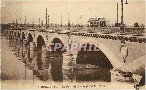 Ansichtskarte AK Bordeaux Le Pont de Pierre cote Bastide Tramway