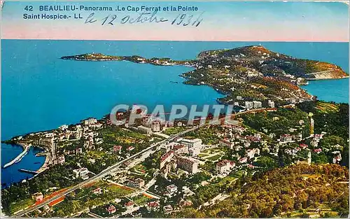 Cartes postales Beaulieu Panorama Le Cap Ferrat et la Pointe Saint Hospice