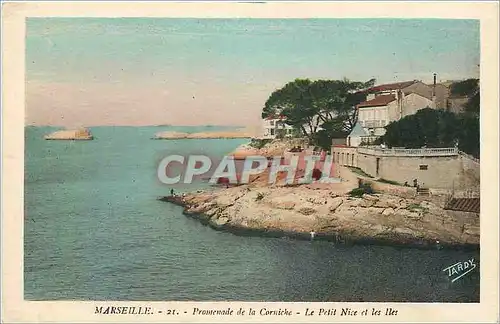 Ansichtskarte AK Marseille Promenade de la Corniche Le Petit Nice et les Iles