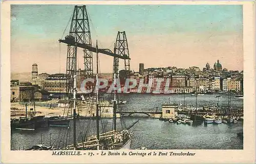 Cartes postales Marseille Le Bassin du Carenage et le Pont Transbordeur