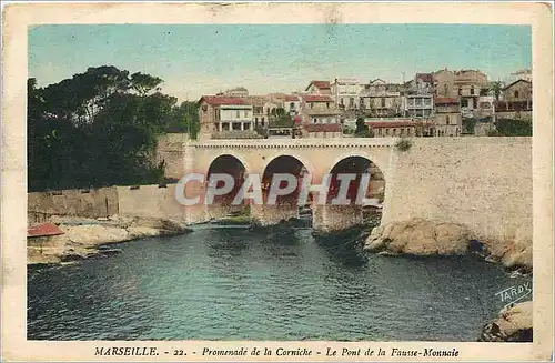 Cartes postales Marseille Promenade de la Corniche Le Pont de la Fausse Monnaie