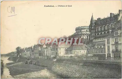 Cartes postales Amboise Chateau et Quai