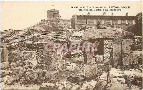 Cartes postales Sommet du Puy de Dome Ruines du Temple de Mercure