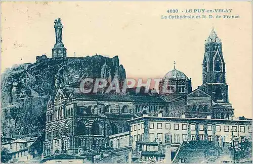 Cartes postales Le Puy en Velay La Cathedrale et ND de France