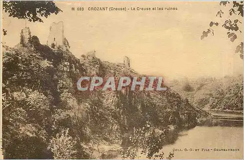 Ansichtskarte AK Crozant Creuse La Creuse et les ruines