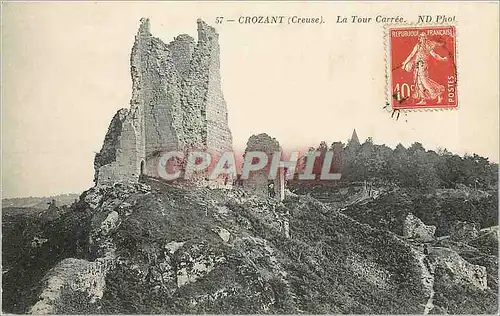 Ansichtskarte AK Crozant Creuse La Tour Carree