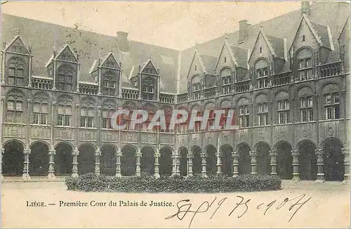 Cartes postales Liege Premiere Cour du Palais de Justice