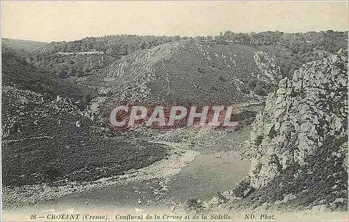 Cartes postales Crozant Creuse Confluent de la Creuse et de la Sedelle