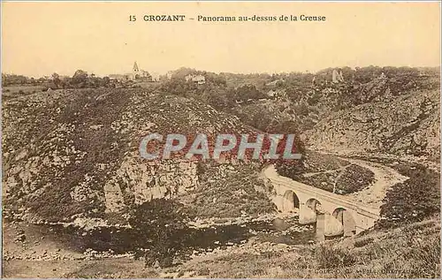 Cartes postales Crozant Panorama au dessus de la Creuse