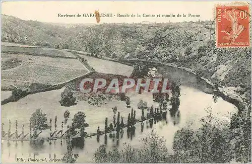 Cartes postales Environs de Gargilesse Boucle de la Creuse et moulin de la Prune
