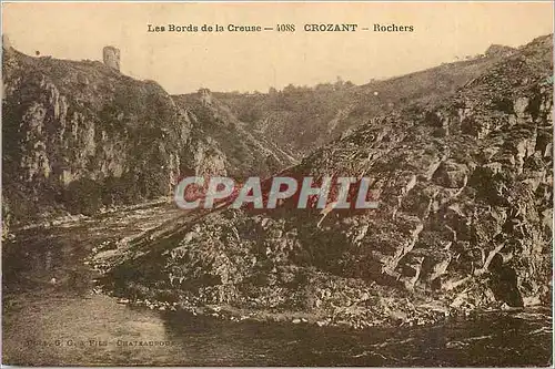 Cartes postales Crozant Rochers