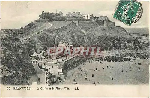 Cartes postales Granville Le Casino et le Haute Ville