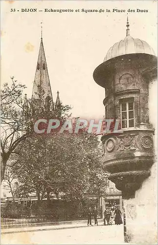 Cartes postales Dijon Echauguette et Square de la Place des Ducs