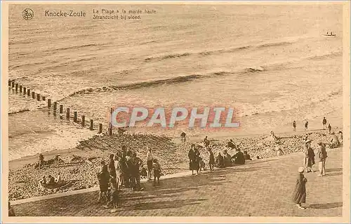 Ansichtskarte AK Knocke Zoute La Plage a la maree haule