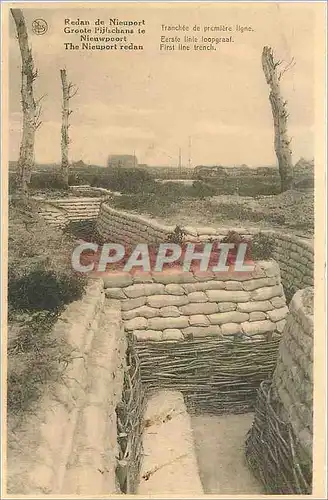 Cartes postales Redan de Nieuport Tranchee de premiere ligne Militaria