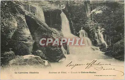 Cartes postales Environs de Vittel Cascade de Chevre Roche