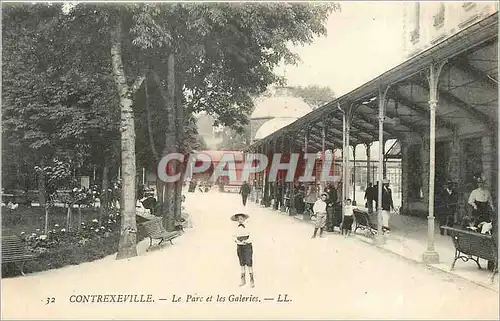 Cartes postales Contrexeville Le Parc et les Galeries