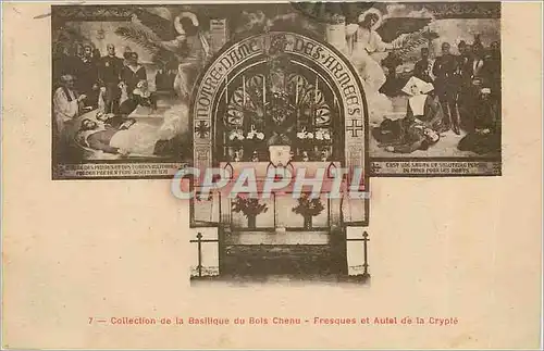 Cartes postales Collection de la Basilique du Bois Chenu Fresques et Autel de la Crypte