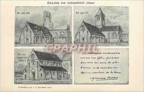 Cartes postales Eglise de Cinqueux Oise