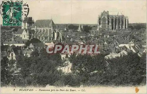 Cartes postales Beauvais Panorama pris du Parc des Eaux