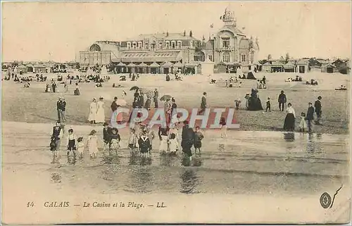 Ansichtskarte AK Calais Le Casino et la Plage