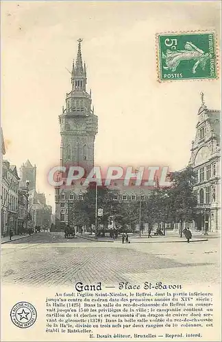 Cartes postales Gand Place St Bavon