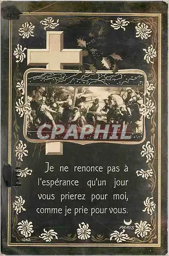 Cartes postales V�UX Croix Je en renonce pas