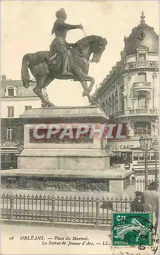 Cartes postales ORLEANS-Place du Martroi-la Statue de jeanne d'Arc