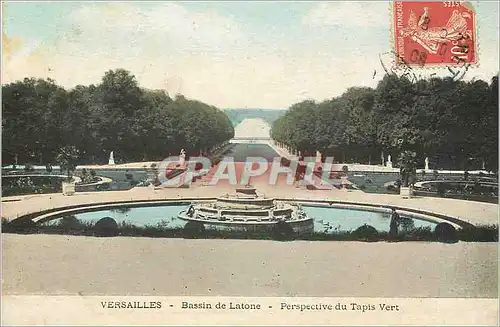 Cartes postales VERSAILLES-Bassin de Latone-Perspective du Tapis vert