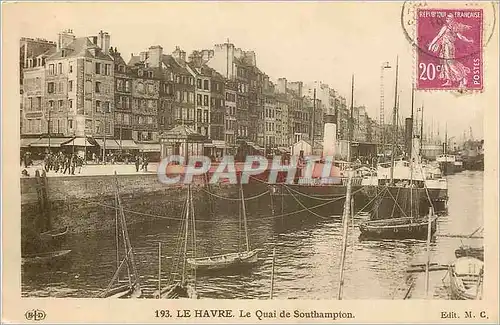 Cartes postales LE HAVRE  Le Quai de Southampton Bateaux