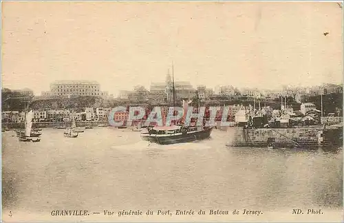 Cartes postales GRANVILLE-Vue generale du Port   Entr�e du Bateau de jersey