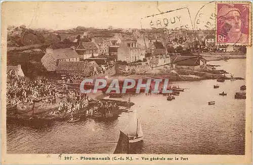 Cartes postales PLOUMANACH (C DU N)-Vue generale sur le Port Bateaux