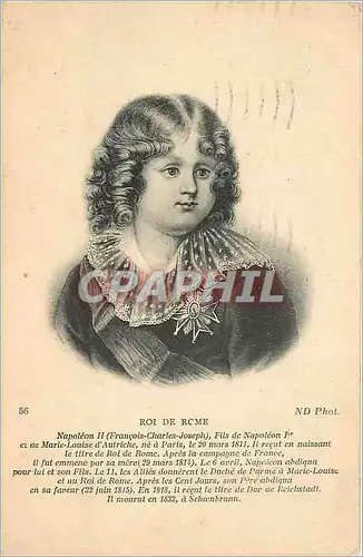 Cartes postales ROI DE ROME Napoleon II