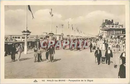 Cartes postales MALO LES BAINS-Perspective de la digue