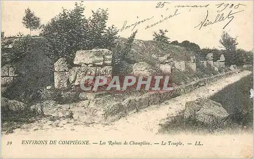 Cartes postales ENVIRONS DE COMPIEGNE-Les Ruines de Champlieu-Le Temple