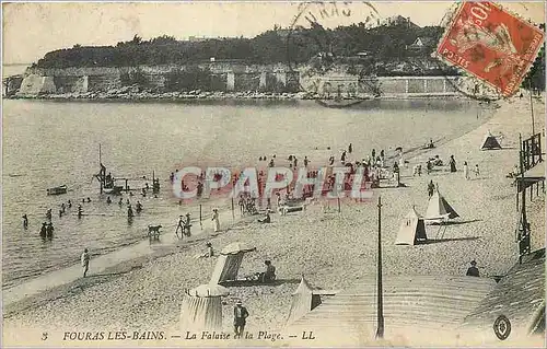 Ansichtskarte AK FOURAS LES BAINS-La Falaise et la Plage