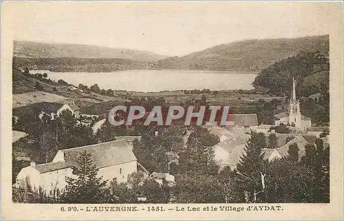 Cartes postales L'AUVERGNE-1451-Le Lac et le Village d'AYDAT