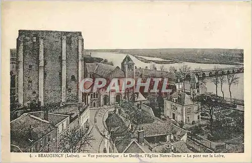 Ansichtskarte AK BEAUGENCY(Loiret)-Vue Panormique  le DONJON L'Eglise Notre Dame-le pont sur la Loire