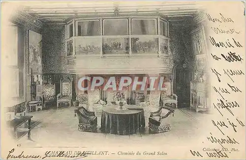 Cartes postales CHATEAU DE MEILLANT-Cheminee du Grand Salon