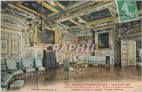 Ansichtskarte AK PALAIS FONTAINBLEAU-Salon Louis XIII