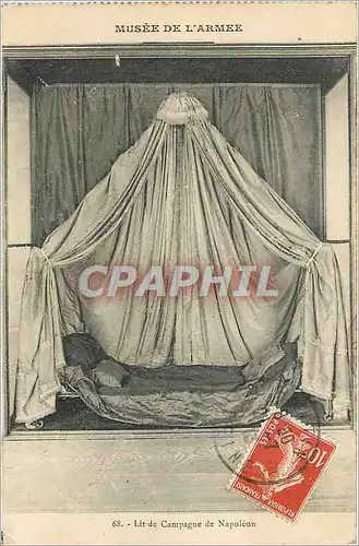Cartes postales lit de campagne de Napoleon