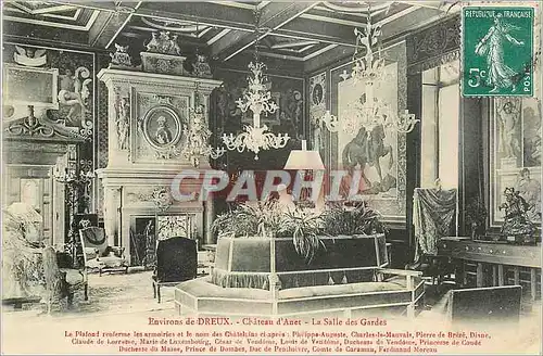 Ansichtskarte AK Environs des DREUX-Chateau d'Anet-la salle des gardes