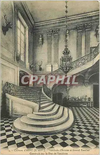 Ansichtskarte AK Chateau d'ANET -vestibule d'Entr�e e Grand Escalier-Construit par le Duc de vendome