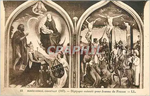 Cartes postales MUSEE CONDE CHANTILLY(107)-Diptyque execute pour Jeanne de France