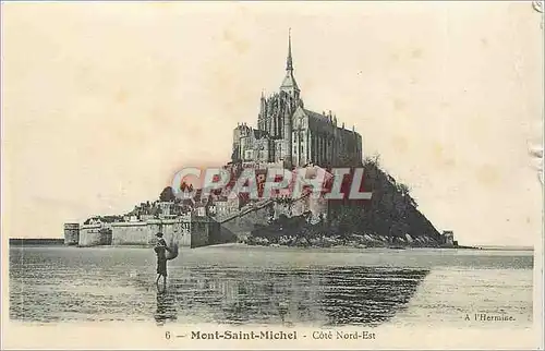 Ansichtskarte AK MONT ST MICHEL(Mnche) Reflets du soir